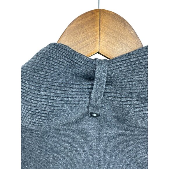 White House Black Market Ribbed Open Front Cardigan Sweater With Snap Collar XS - Picture 5 of 10